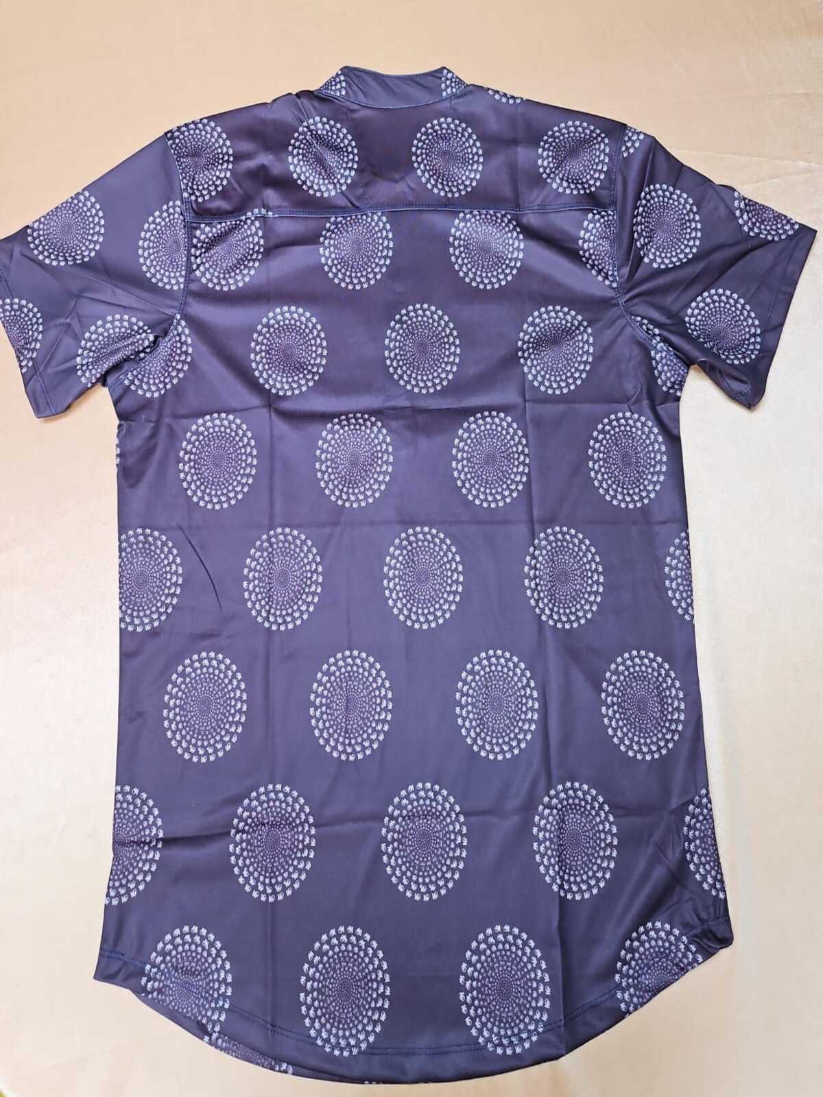 Men's Shirt - Printed Tamil Letters (Navy Blue, Black, Dark Brown)