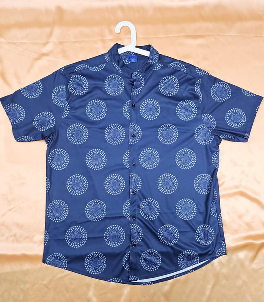 Men's Shirt - Printed Tamil Letters (Navy Blue, Black, Dark Brown)