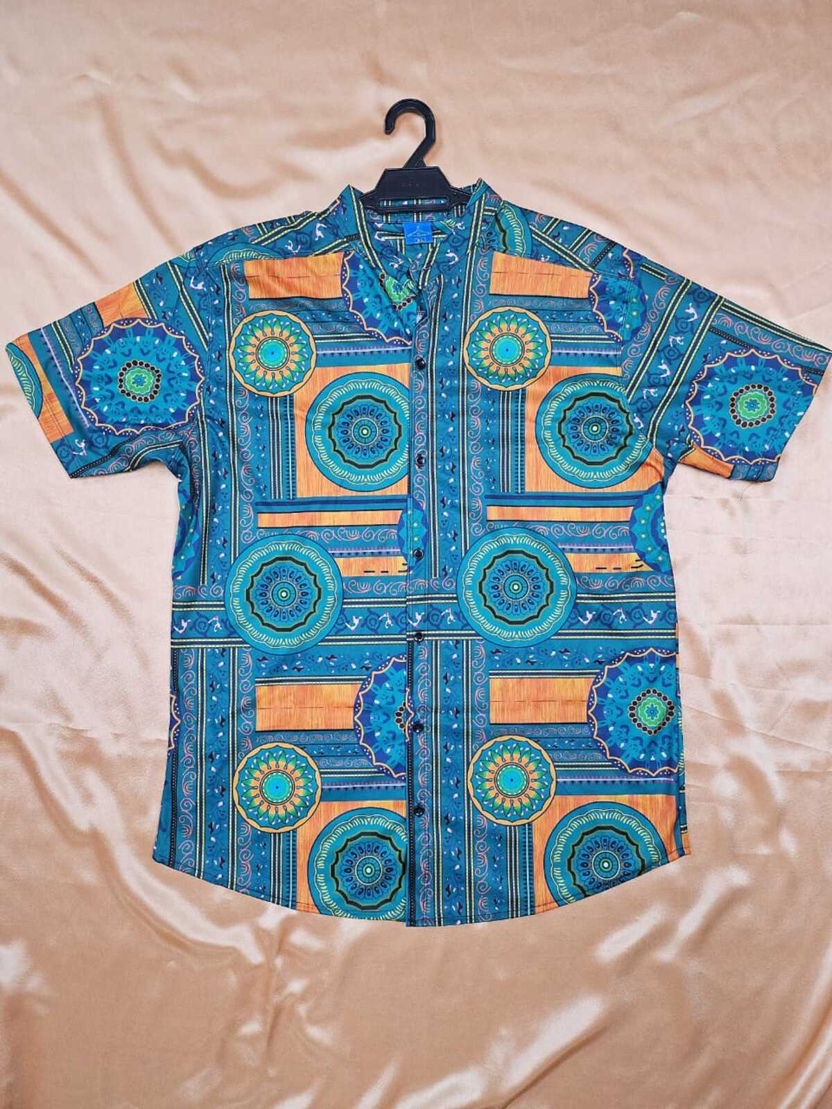 Men's Shirt - Azure Mandala Shirt (Blue)