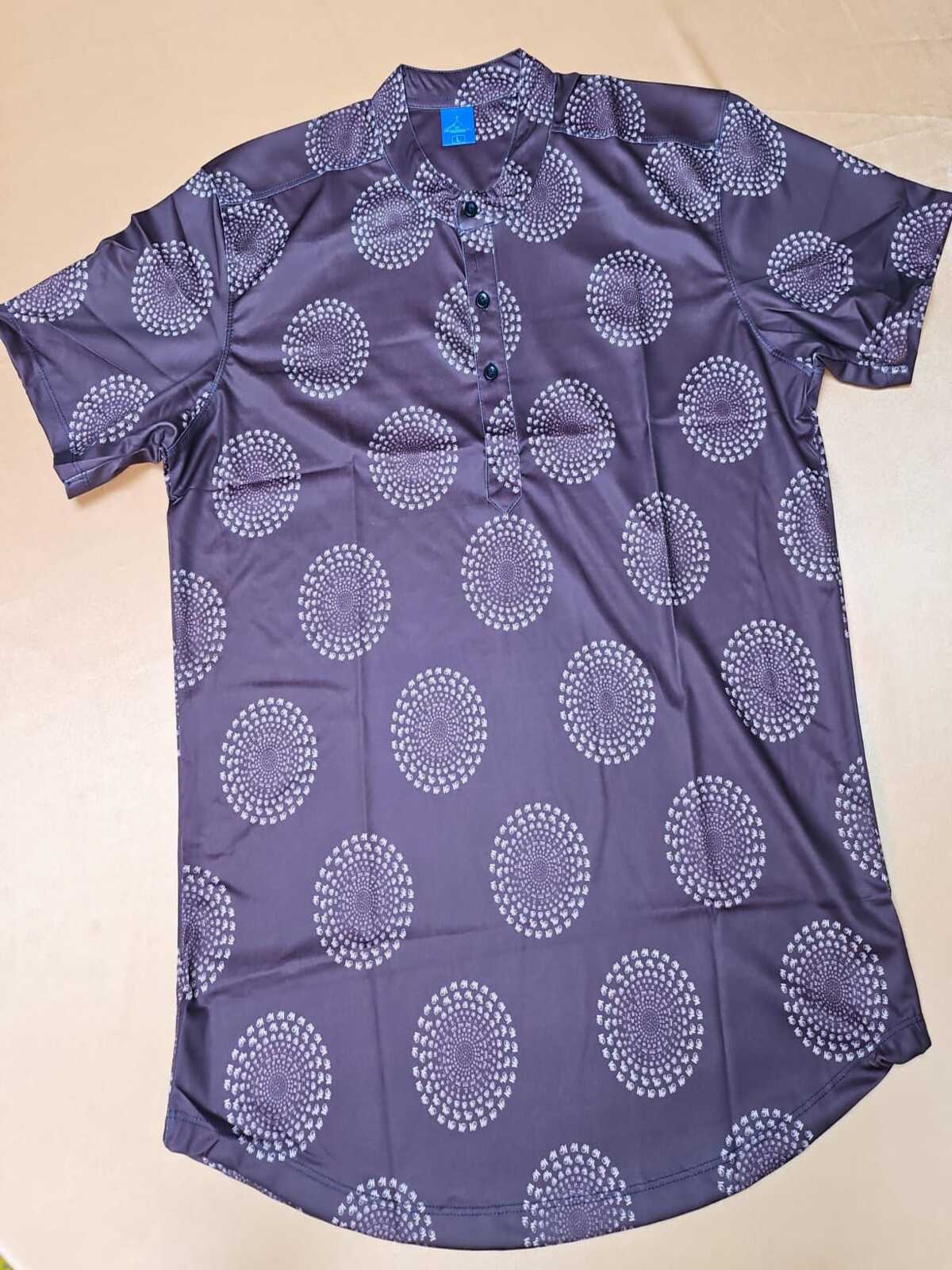 Men's Shirt - Printed Tamil Letters (Navy Blue, Black, Dark Brown)