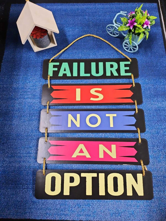 Motivational Wooden Wall Hanging – 4 & 5 Layer (Random Colors & Words)